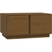 Syfax Table basse Marron miel 80x50x40 cm Bois massif de pin