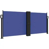 Syfax Auvent latéral rétractable bleu 100x1000 cm