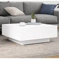 Prolenta Maison Exclusive - Table basse blanche 80x80x31 cm Matériau dérivé du bois