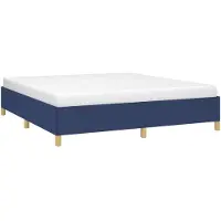 Syfax Cadre de lit sans matelas bleu 160x200 cm tissu