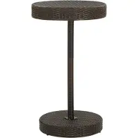 The Living Store Gartentisch Braun 60,5x106 cm Poly Rattan