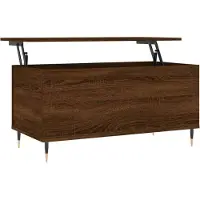 Syfax Table basse Chêne marron 90x44,5x45 cm Bois d'ingénierie