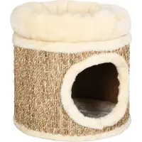 The Living Store Maison pour chat avec lit our chat 33 cm algues marines