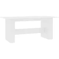 Syfax Table à manger Blanc 180x90x76 cm Bois d’ingénierie