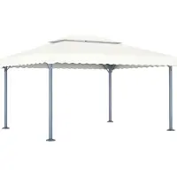 Syfax Tonnelle 400x300 cm Crème Aluminium