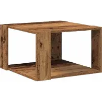 Syfax Table basse Bois Ancien 51,5 x 51,5 x 30 cm Bois d'ingénierie