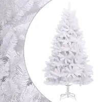 Syfax Sapin de Noël artificiel à charnières avec support blanc 300 cm