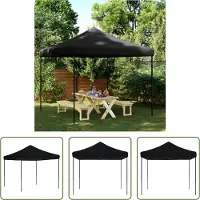 The Living Store Tente de réception pliante Pop-Up noire 292x292x315 cm