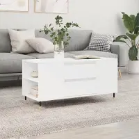 Prolenta Maison Exclusive - Table basse blanche 102x44,5x50 cm Matériau dérivé du bois