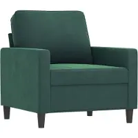 Syfax Fauteuil Vert foncé 60 cm Velours
