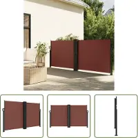 The Living Store Store latéral extensible Marron 140x600 cm