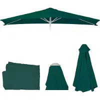 Mendler Housse De Rechange Pour Parasol N23, Housse De Rechange Pour Parasol, 2x3m Rectangulaire Tissu/Textile 4,5kg Uv 50+ Vert