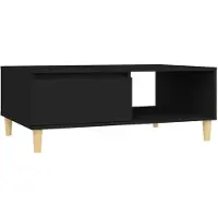 Syfax Table basse noir 90x60x35 cm bois d'ingénierie