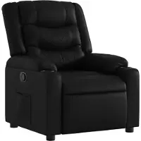 Syfax Fauteuil inclinable Noir Similicuir