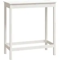 Syfax Table de bar blanc 100x50x110 cm bois massif de pin
