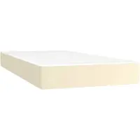 Syfax Matelas de lit à ressorts ensachés fermeté moyenne Crème 90x200x20cm Similicuir