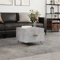 Prolenta Maison Exclusive - Table basse gris béton 50x50x40 cm Matériau dérivé du bois