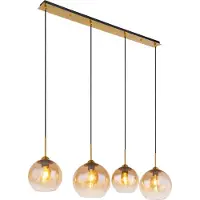 Globo Lighting Suspension en métal couleur laiton mat, 4x E27