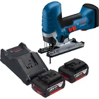 Bosch GST 18V-125 S Professional Scie sauteuse sans fil 18 V 125 mm Brushless + 2x batterie 5,0 Ah + chargeur