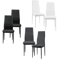 En.casa [] Chaises de salle à manger gris foncé, lot de 6 - Chaises de salon, de salle à manger et de cuisine