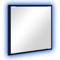 Syfax Miroir de salle de bain LED Chêne noir 40 x 37 x 8.5 cm