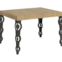 Itamoby Table Extensible 80X120/204 Cm Karamay Chêne Nature Structure Anthracite