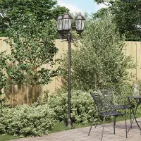 Syfax Lumière de jardin Bronze 57 x 49 x 241 cm Aluminium et verre