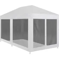 Syfax Tente de réception avec 6 parois en maille 4 x 3 m