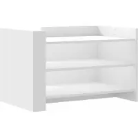 vidaXL Table basse blanche 80x50x50 cm bois composite