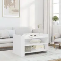 Prolenta Maison Exclusive - Table basse blanche 80x50x50 cm Matériau dérivé du bois