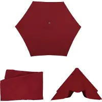 Mendler Housse De Rechange Pour Parasol Florida, Housse De Rechange Pour Parasol, Ø 3m Polyester 6 Baleines Bordeaux