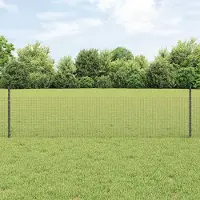 Syfax Clôture en fil soudé avec poteaux 25 x 0,5 m Acier galvanisé