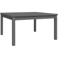 Syfax Table de jardin gris 82,5x82,5x45 cm bois massif de pin