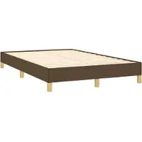 Syfax Cadre de lit sans matelas marron foncé 120x190 cm tissu