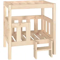 Syfax Lit pour chien 65,5x50,5x70 cm Bois de pin solide