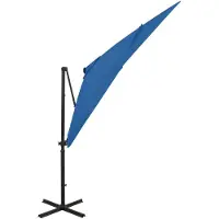 Sonstiges Parasol de jardin en porte-à-faux et mât et lumières LED