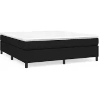 vidaXL Cadre de lit noir 160x200 cm Tissu