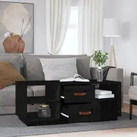 Prolenta Maison Exclusive - Table basse noire 100x50x41 cm en pin massif