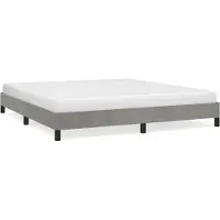 Syfax Cadre de lit sans matelas gris clair 180x200 cm velours