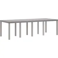 Syfax Table de jardin gris clair 250 x 100 x 73 cm Poly-Rattan
