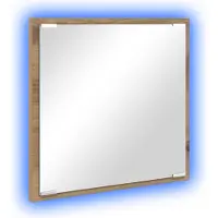 Syfax Miroir de salle de bain LED Chêne artisanal 40 x 37 x 8.5 cm