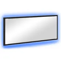 Syfax Miroir Chêne noir 90 x 8,5 x 37 cm Bois d'ingénierie