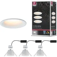 Paulmann Lot de 3 luminaires encastrés LED Cymbal