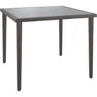 Syfax Table de jardin gris 48x48x37 cm acier