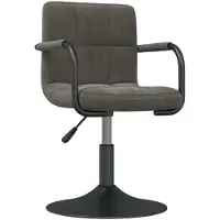 vidaXL Tabouret de bar gris foncé velours
