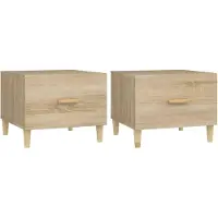 Syfax Tables basses 2 pcs chêne sonoma 50x50x40 cm bois d'ingénierie