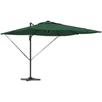 vidaXL Parasol vert 286 x 284 x 270 cm en aluminium et polyester