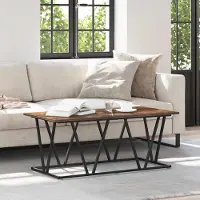 Prolenta Table basse exclusive en chêne fumé, dimensions : 100 x 50 x 40 cm