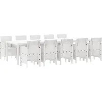 Syfax Ensemble de salle à manger pour jardin 11 pcs Blanc
