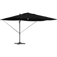 Syfax Parasol Noir 351 x 250 x 253 cm Polyester et Aluminium